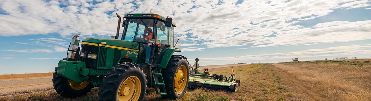 VSC_ImageDivider_SafetyEnvironmental Roadside grass maintenance tractor